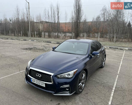 Синий Инфинити Q50, объемом двигателя 3 л и пробегом 60 тыс. км за 21999 $, фото 9 на Automoto.ua