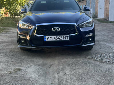 Синій Інфініті Q50, об'ємом двигуна 3 л та пробігом 60 тис. км за 21999 $, фото 1 на Automoto.ua