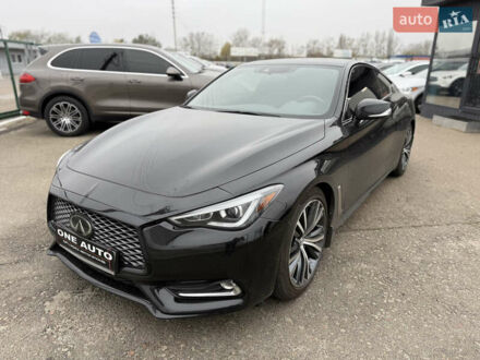 Черный Инфинити Q60, объемом двигателя 3 л и пробегом 78 тыс. км за 23490 $, фото 1 на Automoto.ua