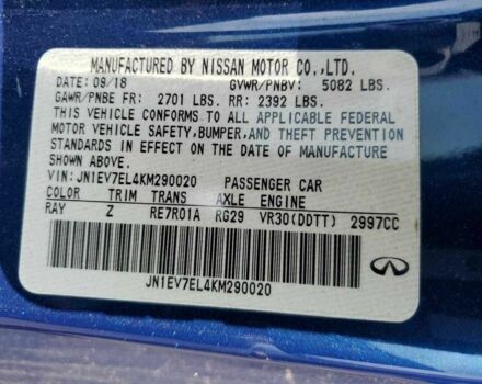 Синий Инфинити Q60, объемом двигателя 0 л и пробегом 9 тыс. км за 5500 $, фото 11 на Automoto.ua