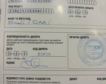 Белый Инфинити QX50, объемом двигателя 2.5 л и пробегом 135 тыс. км за 15600 $, фото 28 на Automoto.ua