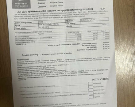 Черный Инфинити QX50, объемом двигателя 2 л и пробегом 155 тыс. км за 23500 $, фото 30 на Automoto.ua