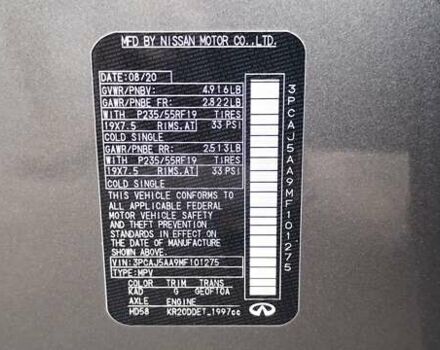 Сірий Інфініті QX50, об'ємом двигуна 2 л та пробігом 52 тис. км за 20000 $, фото 27 на Automoto.ua