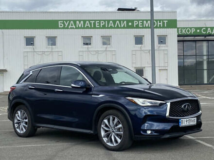 Синий Инфинити QX50, объемом двигателя 2 л и пробегом 83 тыс. км за 21500 $, фото 1 на Automoto.ua