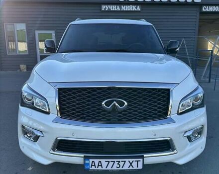 Белый Инфинити QX80, объемом двигателя 5.55 л и пробегом 48 тыс. км за 29900 $, фото 4 на Automoto.ua