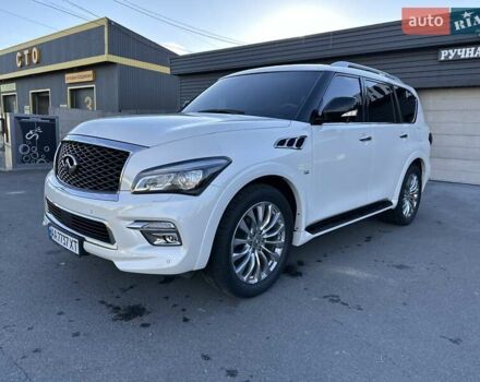 Белый Инфинити QX80, объемом двигателя 5.55 л и пробегом 48 тыс. км за 29900 $, фото 14 на Automoto.ua