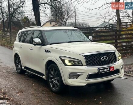 Белый Инфинити QX80, объемом двигателя 5.6 л и пробегом 172 тыс. км за 22990 $, фото 2 на Automoto.ua