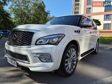 Белый Инфинити QX80, объемом двигателя 5.55 л и пробегом 210 тыс. км за 32500 $, фото 1 на Automoto.ua