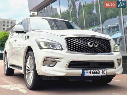 Белый Инфинити QX80, объемом двигателя 5.55 л и пробегом 165 тыс. км за 24200 $, фото 1 на Automoto.ua