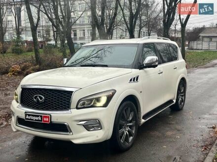 Белый Инфинити QX80, объемом двигателя 5.6 л и пробегом 172 тыс. км за 22990 $, фото 1 на Automoto.ua