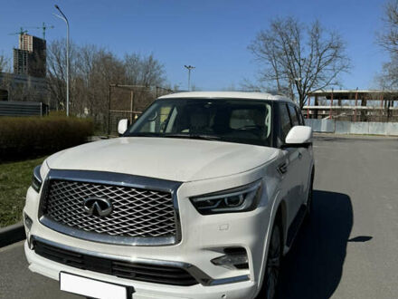 Инфинити QX80 2018 в Днепре (Днепропетровске) на Automoto.ua Белый Инфинити QX80, объемом двигателя 5.55 л и пробегом 47 тыс. км за 46000 $, фото 1 на Automoto.ua