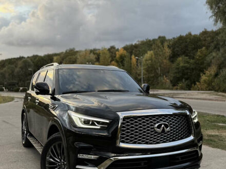 Черный Инфинити QX80, объемом двигателя 5.6 л и пробегом 65 тыс. км за 65900 $, фото 1 на Automoto.ua