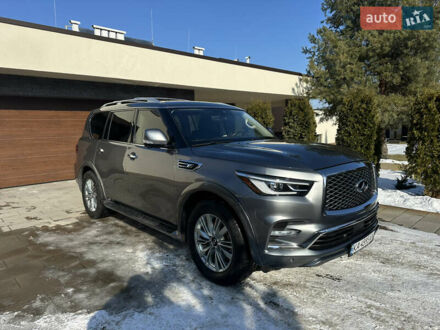 Инфинити QX80 2018 в Киеве на Automoto.ua Серый Инфинити QX80, объемом двигателя 5.55 л и пробегом 105 тыс. км за 29300 $, фото 1 на Automoto.ua
