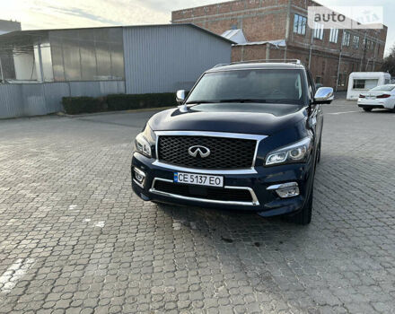 Синий Инфинити QX80, объемом двигателя 5.55 л и пробегом 105 тыс. км за 27600 $, фото 3 на Automoto.ua