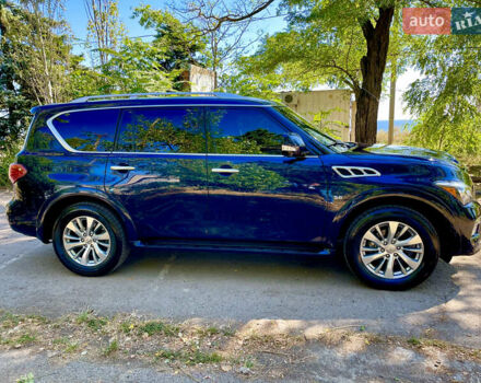 Синий Инфинити QX80, объемом двигателя 5.55 л и пробегом 40 тыс. км за 30500 $, фото 5 на Automoto.ua