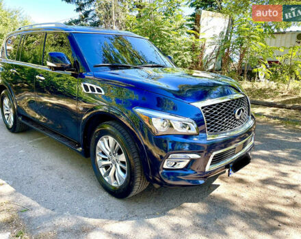 Синий Инфинити QX80, объемом двигателя 5.55 л и пробегом 40 тыс. км за 30500 $, фото 4 на Automoto.ua