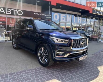 Синий Инфинити QX80, объемом двигателя 5.55 л и пробегом 56 тыс. км за 49900 $, фото 2 на Automoto.ua