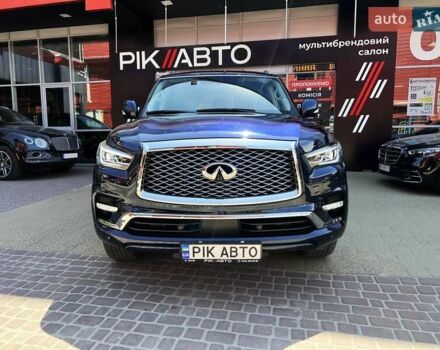 Синий Инфинити QX80, объемом двигателя 5.55 л и пробегом 56 тыс. км за 49900 $, фото 1 на Automoto.ua