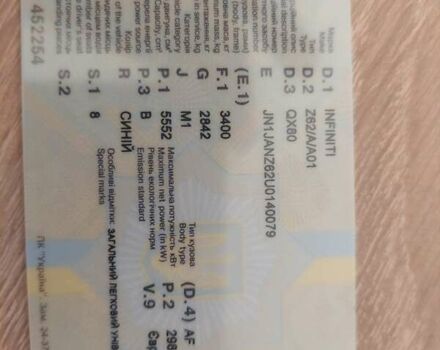 Синий Инфинити QX80, объемом двигателя 5.55 л и пробегом 12 тыс. км за 72000 $, фото 10 на Automoto.ua