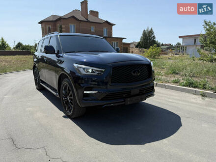 Синий Инфинити QX80, объемом двигателя 5.55 л и пробегом 33 тыс. км за 38999 $, фото 1 на Automoto.ua