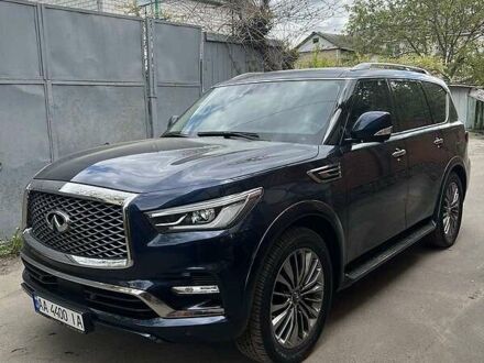 Инфинити QX80 2021 в Киеве на Automoto.ua Синий Инфинити QX80, объемом двигателя 5.6 л и пробегом 8 тыс. км за 63000 $, фото 1 на Automoto.ua