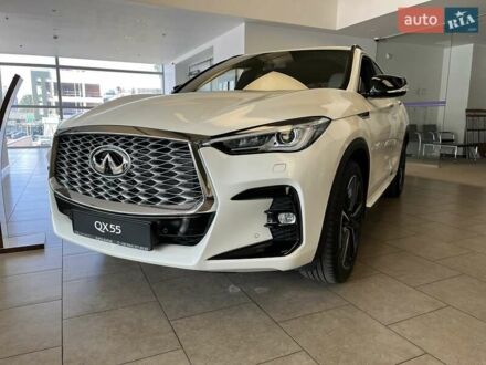 Інфініті QX55 2022 у Києві на Automoto.ua Білий Інфініті QX55, об'ємом двигуна 2 л та пробігом 1 тис. км за 48201 $, фото 1 на Automoto.ua