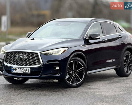 Синий Инфинити QX55, объемом двигателя 2 л и пробегом 77 тыс. км за 34900 $, фото 1 на Automoto.ua