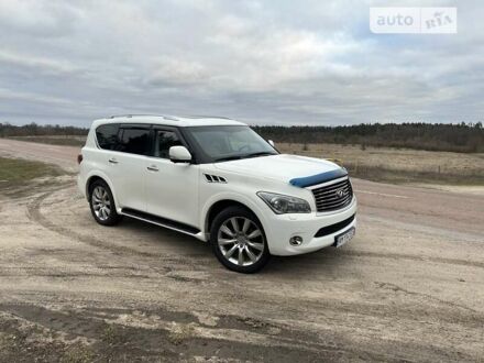 Белый Инфинити QX56, объемом двигателя 5.55 л и пробегом 177 тыс. км за 26500 $, фото 1 на Automoto.ua