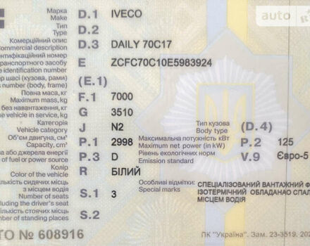 Белый Ивеко Дейли, объемом двигателя 3 л и пробегом 626 тыс. км за 20200 $, фото 6 на Automoto.ua