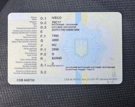 Белый Ивеко Дейли, объемом двигателя 3 л и пробегом 687 тыс. км за 26500 $, фото 23 на Automoto.ua