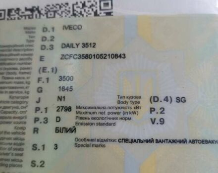 Белый Ивеко Дейли, объемом двигателя 2.8 л и пробегом 300 тыс. км за 7000 $, фото 1 на Automoto.ua