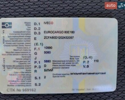 Білий Івеко ЄвроКарго, об'ємом двигуна 5.88 л та пробігом 938 тис. км за 13000 $, фото 20 на Automoto.ua