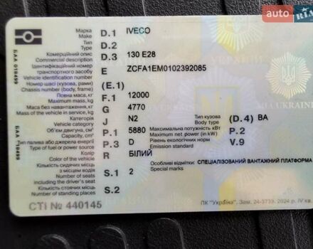 Білий Івеко ЄвроКарго, об'ємом двигуна 5.88 л та пробігом 550 тис. км за 19500 $, фото 12 на Automoto.ua