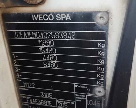Белый Ивеко ЕвроКарго, объемом двигателя 5.88 л и пробегом 600 тыс. км за 26000 $, фото 10 на Automoto.ua