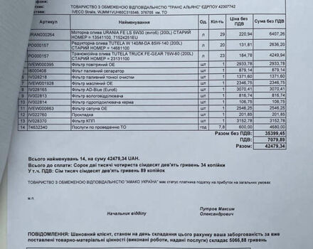 Оранжевый Ивеко Стралис, объемом двигателя 12.9 л и пробегом 398 тыс. км за 26900 $, фото 13 на Automoto.ua