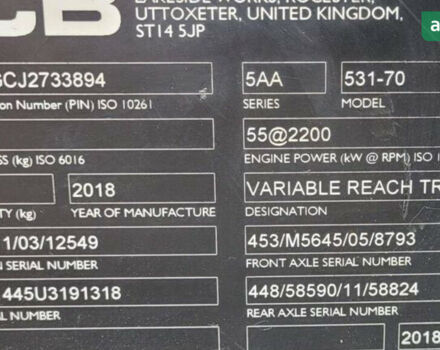 ЖЦБ 531-70, объемом двигателя 2.45 л и пробегом 0 тыс. км за 50522 $, фото 8 на Automoto.ua
