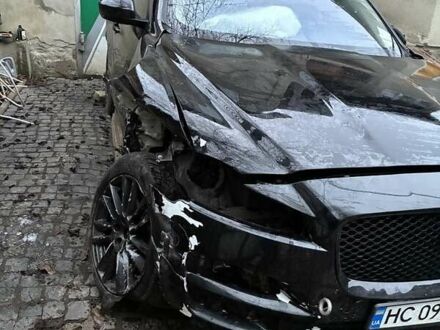 Черный Ягуар Ф-Пейс, объемом двигателя 3 л и пробегом 80 тыс. км за 12350 $, фото 1 на Automoto.ua