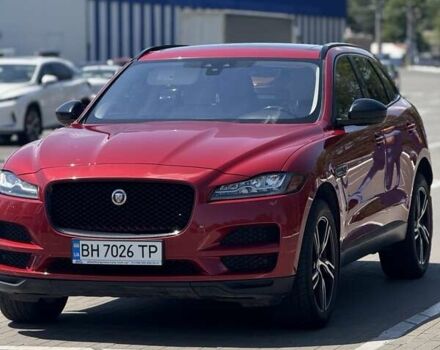 Красный Ягуар Ф-Пейс, объемом двигателя 3 л и пробегом 115 тыс. км за 21500 $, фото 1 на Automoto.ua