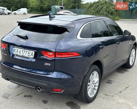 Синий Ягуар Ф-Пейс, объемом двигателя 3 л и пробегом 165 тыс. км за 16900 $, фото 10 на Automoto.ua