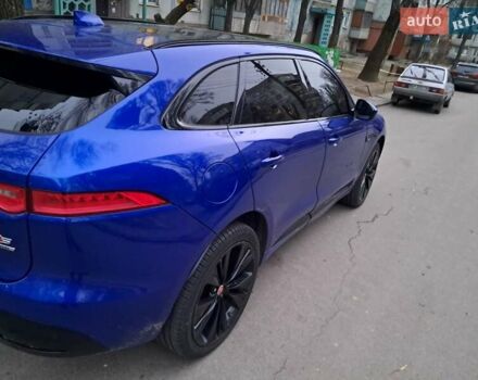 Синий Ягуар Ф-Пейс, объемом двигателя 3 л и пробегом 116 тыс. км за 24900 $, фото 1 на Automoto.ua