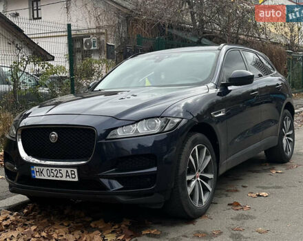 Синий Ягуар Ф-Пейс, объемом двигателя 2 л и пробегом 92 тыс. км за 16999 $, фото 2 на Automoto.ua