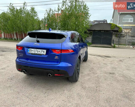 Синий Ягуар Ф-Пейс, объемом двигателя 3 л и пробегом 30 тыс. км за 41700 $, фото 4 на Automoto.ua