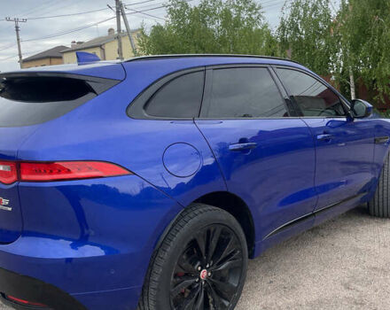 Синий Ягуар Ф-Пейс, объемом двигателя 3 л и пробегом 33 тыс. км за 42000 $, фото 11 на Automoto.ua