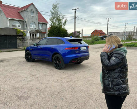 Синий Ягуар Ф-Пейс, объемом двигателя 3 л и пробегом 30 тыс. км за 41700 $, фото 13 на Automoto.ua