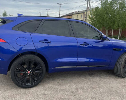 Синий Ягуар Ф-Пейс, объемом двигателя 3 л и пробегом 33 тыс. км за 42000 $, фото 14 на Automoto.ua