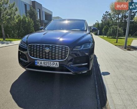 Синий Ягуар Ф-Пейс, объемом двигателя 3 л и пробегом 75 тыс. км за 44450 $, фото 1 на Automoto.ua