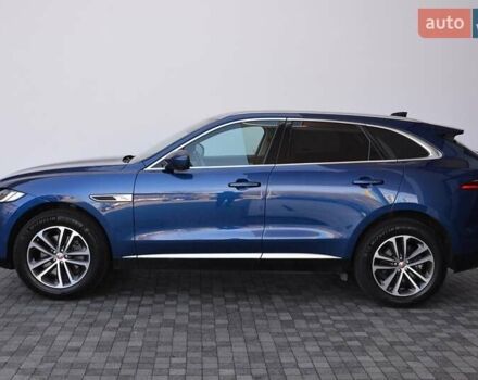 Синий Ягуар Ф-Пейс, объемом двигателя 2 л и пробегом 93 тыс. км за 38000 $, фото 1 на Automoto.ua