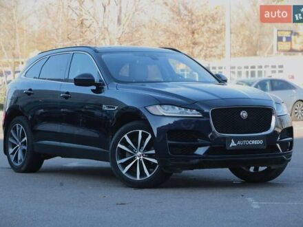 Синий Ягуар Ф-Пейс, объемом двигателя 2 л и пробегом 179 тыс. км за 22800 $, фото 1 на Automoto.ua