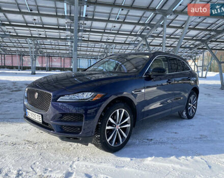 Синий Ягуар Ф-Пейс, объемом двигателя 2 л и пробегом 117 тыс. км за 23500 $, фото 1 на Automoto.ua