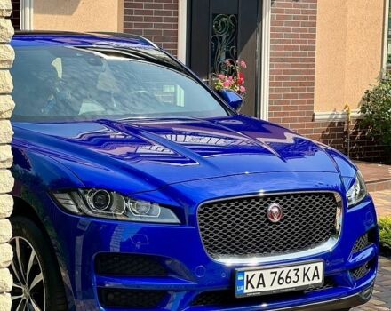 Синий Ягуар Ф-Пейс, объемом двигателя 3 л и пробегом 123 тыс. км за 39000 $, фото 1 на Automoto.ua